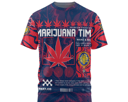 France T Shirt Flag & Coat Of Arms 1905-1953 Fire Marijuanas Style