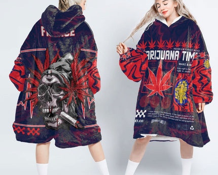 France Snug Hoodie Flag & Coat Of Arms Marijuanas Style