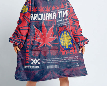 France Snug Hoodie Flag & Coat Of Arms Marijuanas Style