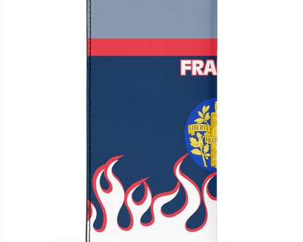 France Leather Wallet Flag & Coat Of Arms Fire Hockey Style