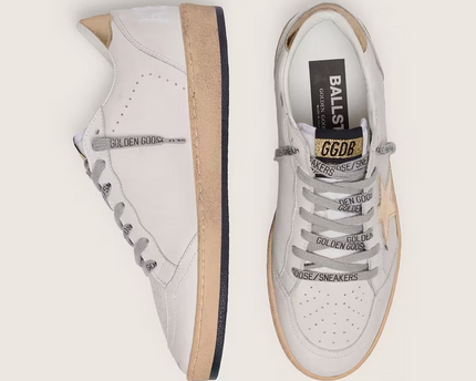 Men's Golden Goose Ball Star Gold Laminated Star Sneakers