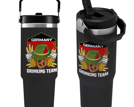 Germany Drinking Team Flip Straw Tumbler Germany Beer Festivals Oktoberfest Alpine hat Barley