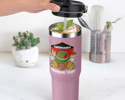 Germany Drinking Team Flip Straw Tumbler Germany Beer Festivals Oktoberfest Alpine hat Barley