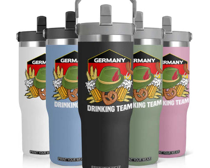 Germany Drinking Team Flip Straw Tumbler Germany Beer Festivals Oktoberfest Alpine hat Barley