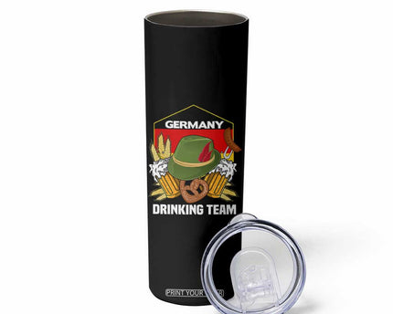 Germany Drinking Team Skinny Tumbler Germany Beer Festivals Oktoberfest Alpine hat Barley