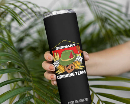 Germany Drinking Team Skinny Tumbler Germany Beer Festivals Oktoberfest Alpine hat Barley