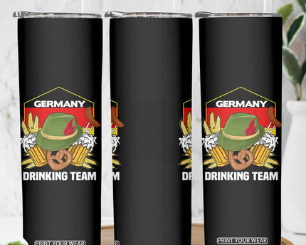 Germany Drinking Team Skinny Tumbler Germany Beer Festivals Oktoberfest Alpine hat Barley