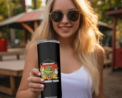 Germany Drinking Team Skinny Tumbler Germany Beer Festivals Oktoberfest Alpine hat Barley