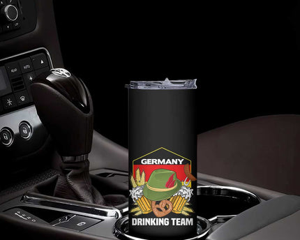 Germany Drinking Team Skinny Tumbler Germany Beer Festivals Oktoberfest Alpine hat Barley