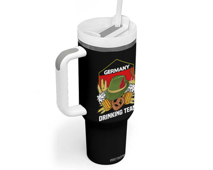 Germany Drinking Team Tumbler With Handle Germany Beer Festivals Oktoberfest Alpine hat Barley