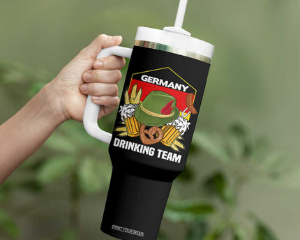 Germany Drinking Team Tumbler With Handle Germany Beer Festivals Oktoberfest Alpine hat Barley