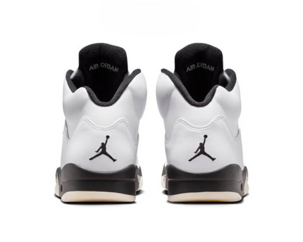 Men's Nike Air Jordan 5 Retro White Black Shoes