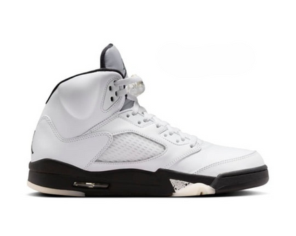 Men's Nike Air Jordan 5 Retro White Black Shoes