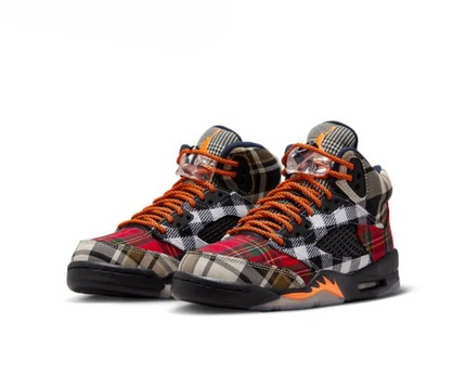 Men's Nike Air Jordan 5 Retro Plaid Shoes