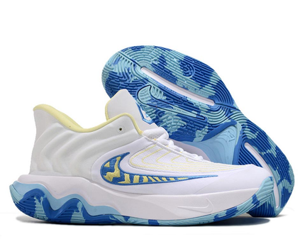 Men's Nike Giannis Immortality 4 White Blue Yellow Shoes