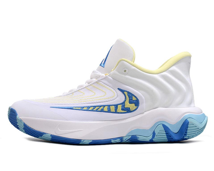 Men's Nike Giannis Immortality 4 White Blue Yellow Shoes