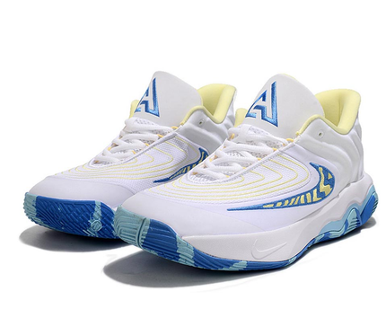 Men's Nike Giannis Immortality 4 White Blue Yellow Shoes