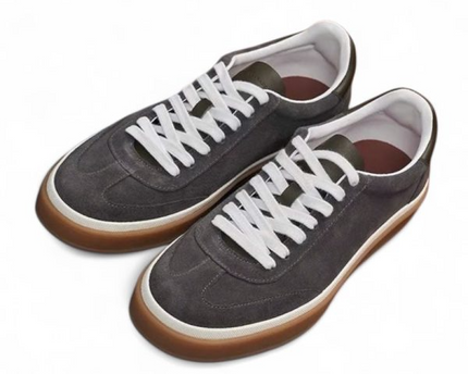 Men's Loro Piana Tennis Walk Gray Brown  Sneakers