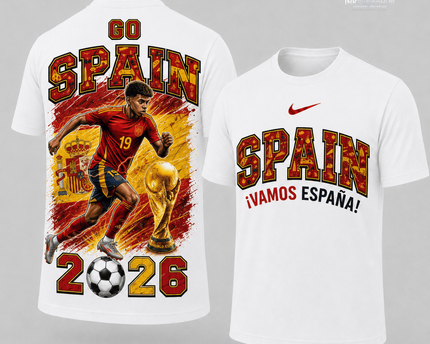 Go Spain World Cup 2026 Lamine Yamal T-Shirt La Roja Fan Tee