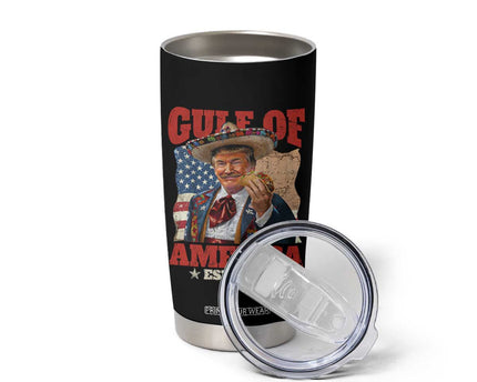 Gulf Of USA 2025 Tumbler Cup USA American Flag Trump Gulf Mexico