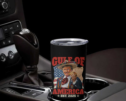 Gulf Of USA 2025 Tumbler Cup USA American Flag Trump Gulf Mexico