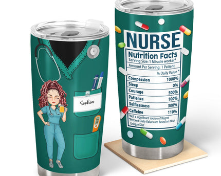 Nurse Nutrition Facts New Version - Gift For Nurses - Personalized Tumbler