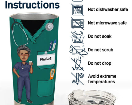 Nurse Nutrition Facts New Version - Gift For Nurses - Personalized Tumbler