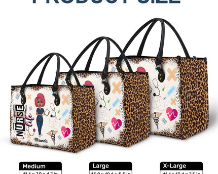 Nurse Life - Gift For Nurse - Personalized Leather Bag