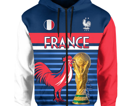 France Football The Blues Hoodie Les Bleus Le Champion 2022 World Cup