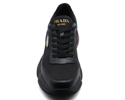 Men's Prada Milano Premium Quality Italian Black Sneakers