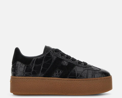 Men's Hogan Cool Suede Platform Black Sneakers