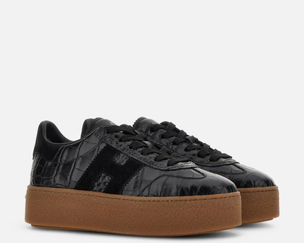 Men's Hogan Cool Suede Platform Black Sneakers