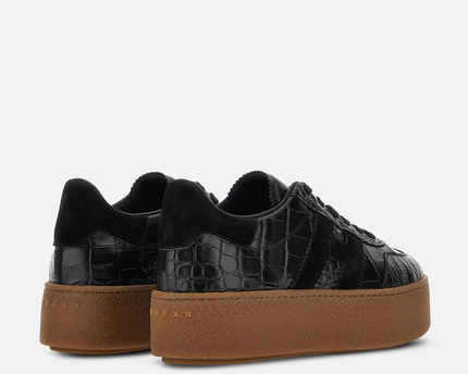 Men's Hogan Cool Suede Platform Black Sneakers