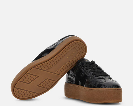 Men's Hogan Cool Suede Platform Black Sneakers