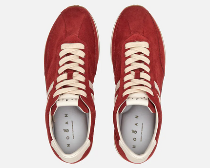 Men's Hogan 86er Suede Red Sneakers
