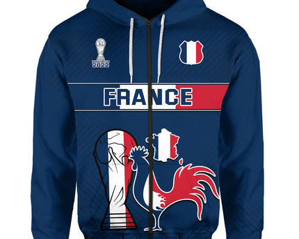 France Rooster Les Bleus Football Hoodie