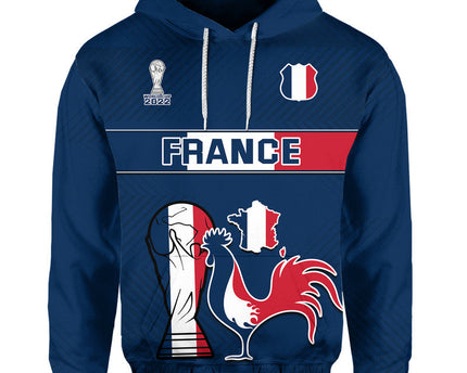 France Rooster Les Bleus Football Hoodie