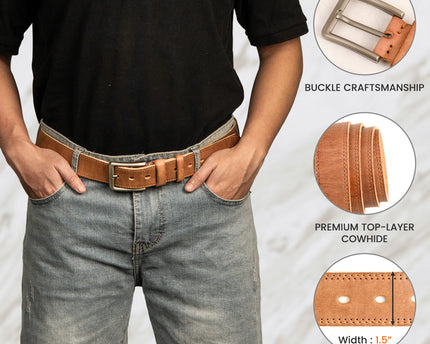 I Sucked It I Licked It So It's Mine Naughty Anniversary Gift For Husband, BF - Personalized Cowhide Belt