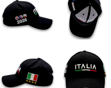 Italy 2026 World Cup Hat – Premium 3D Embroidery