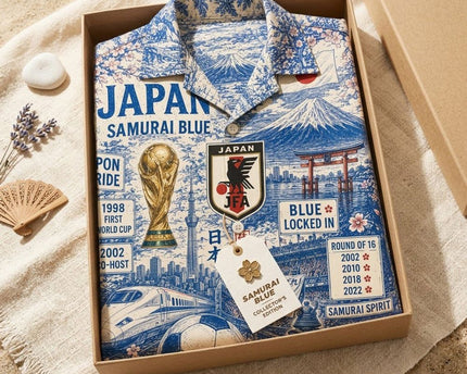 Japan Samurai Blue World Cup 2026 Limited Edition Hawaiian Shirt