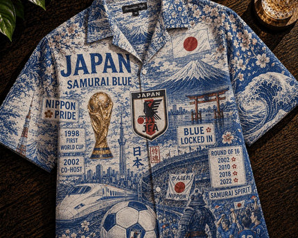 Japan Samurai Blue World Cup 2026 Limited Edition Hawaiian Shirt