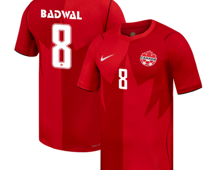 Jeevan Badwal Canada National Team 2026 Home Jersey - Red