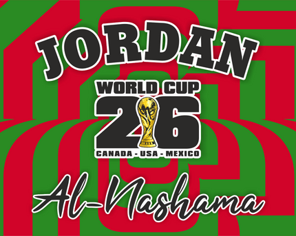 Jordan World Cup 2026 Football Supporter Flag