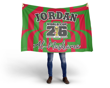 Jordan World Cup 2026 Football Supporter Flag