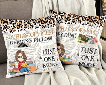 Just One More Chapter - Personalized Pocket Pillow (Insert Included) - Gift For Daughter