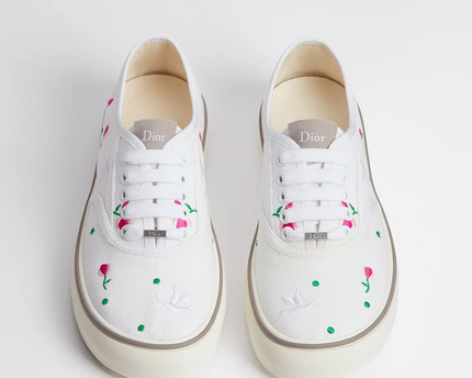 Men's Dior Saltwind Multicolor Doves & Roses Motif Sneakers
