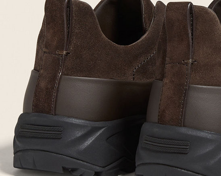 Men's Zegna Triple Stitch™ Monte Dark Brown Sneakers