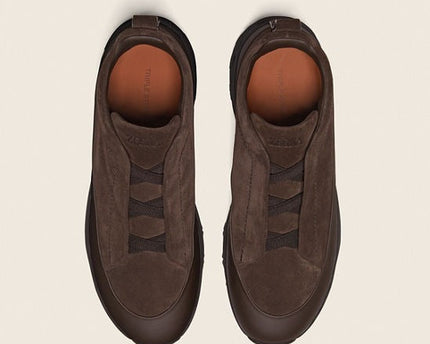 Men's Zegna Triple Stitch™ Monte Dark Brown Sneakers