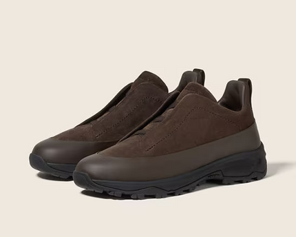 Men's Zegna Triple Stitch™ Monte Dark Brown Sneakers