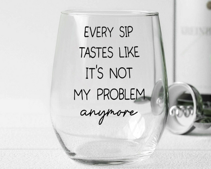 Personalized Name Birth Month Flower Wine Glass - Happy Retirement Gift
